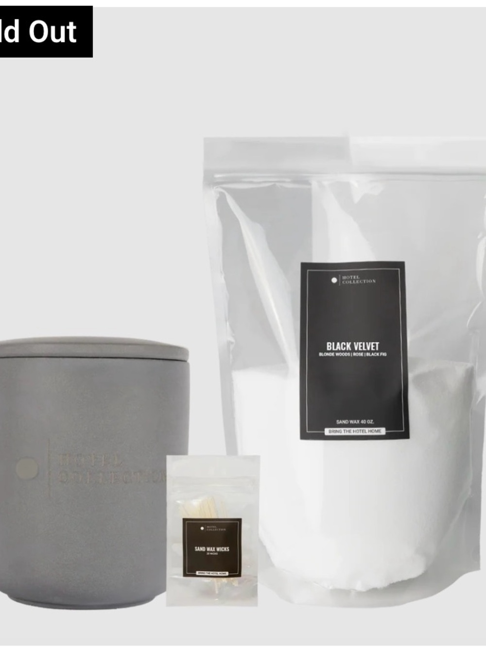 Hotel Collection Sand Candle Set - BLACK VELVET